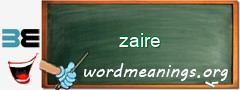 WordMeaning blackboard for zaire